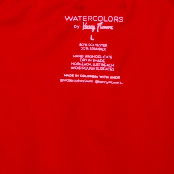 NEW! Kenny Flowers THE CALI Adjustable Thong Bikini Bottom Red SZ L - Picture 13 of 14